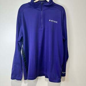 Nike Kansas State Wildcats Nike Men's Purple 1/4 Zip Pullover Jacket, Sz L